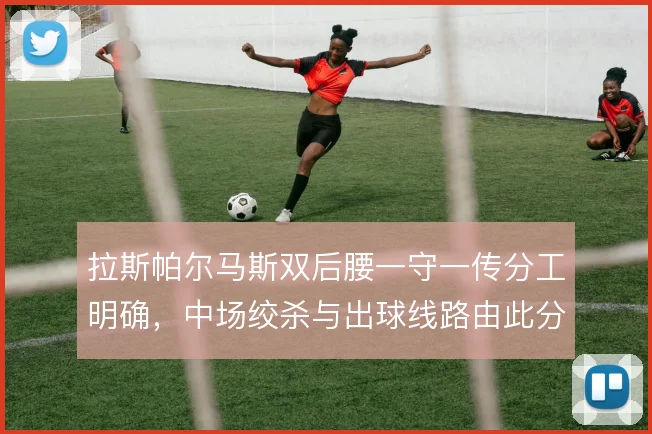 拉斯帕尔马斯双后腰一守一传分工明确，中场绞杀与出球线路由此分层